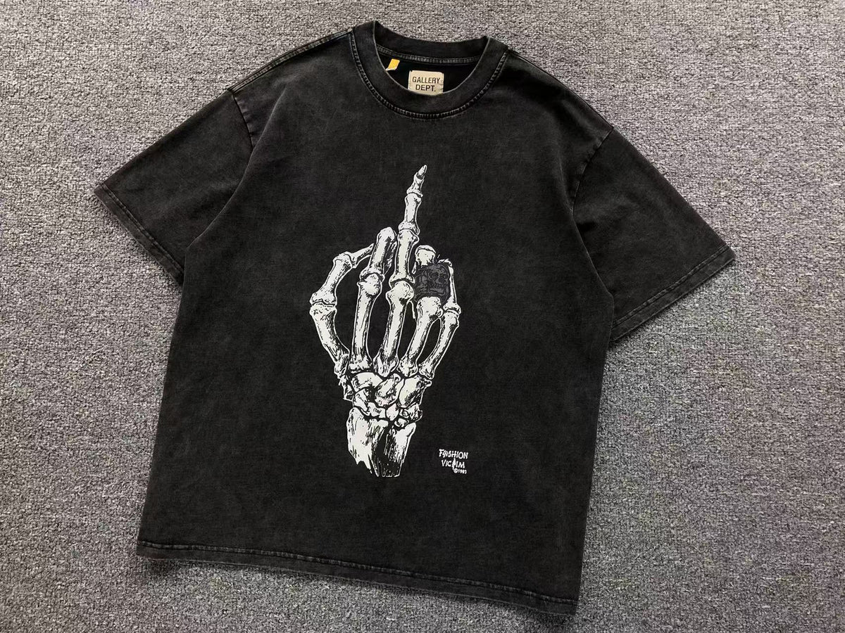 Camiseta GALLERY DEPT Skeleton Middle Finger