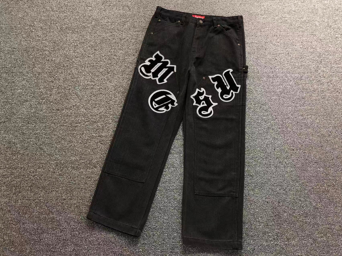 Calça Supreme Old English Canvas Double Knee Painter